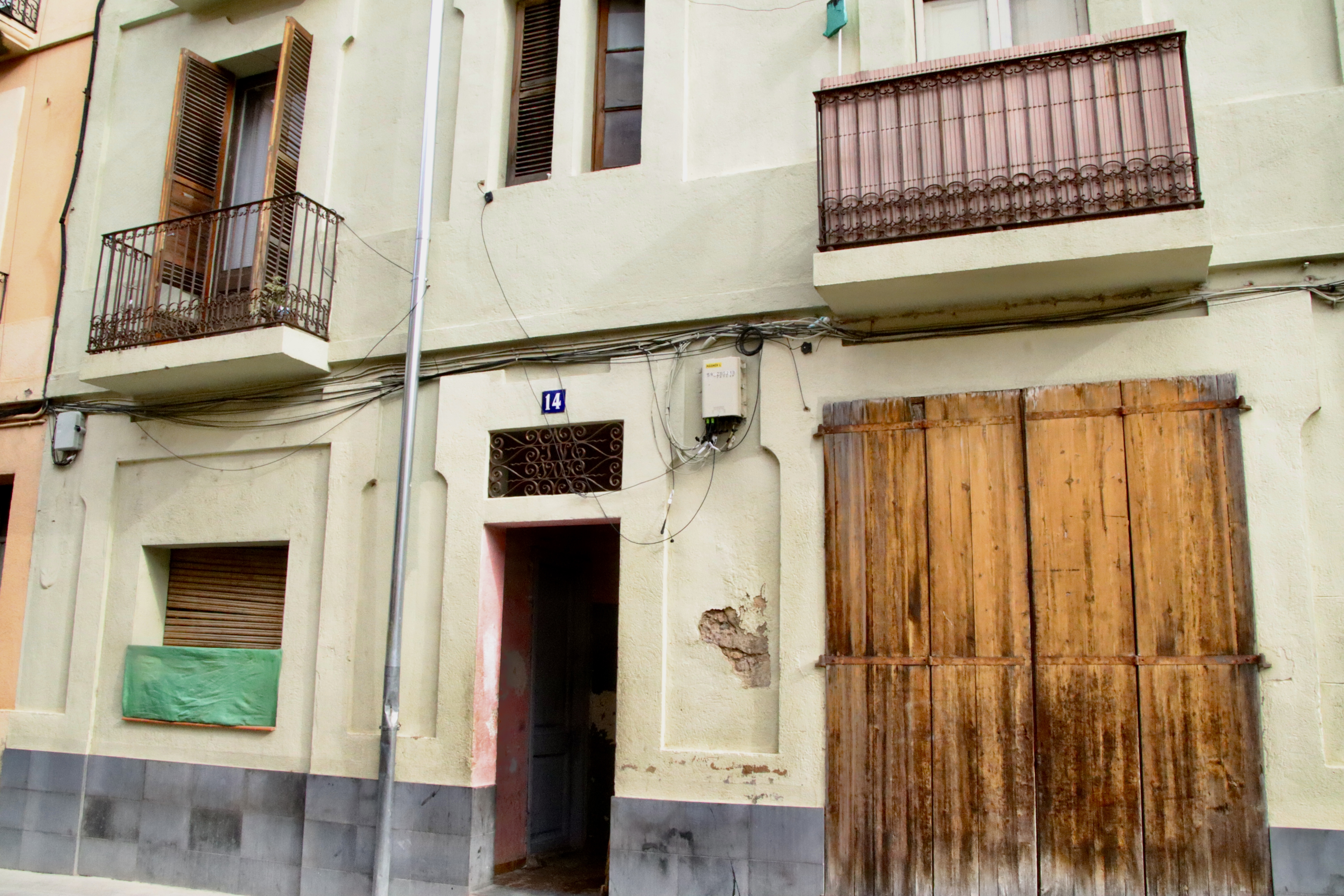 One of the squatted houses in Torelló in northern central Catalonia