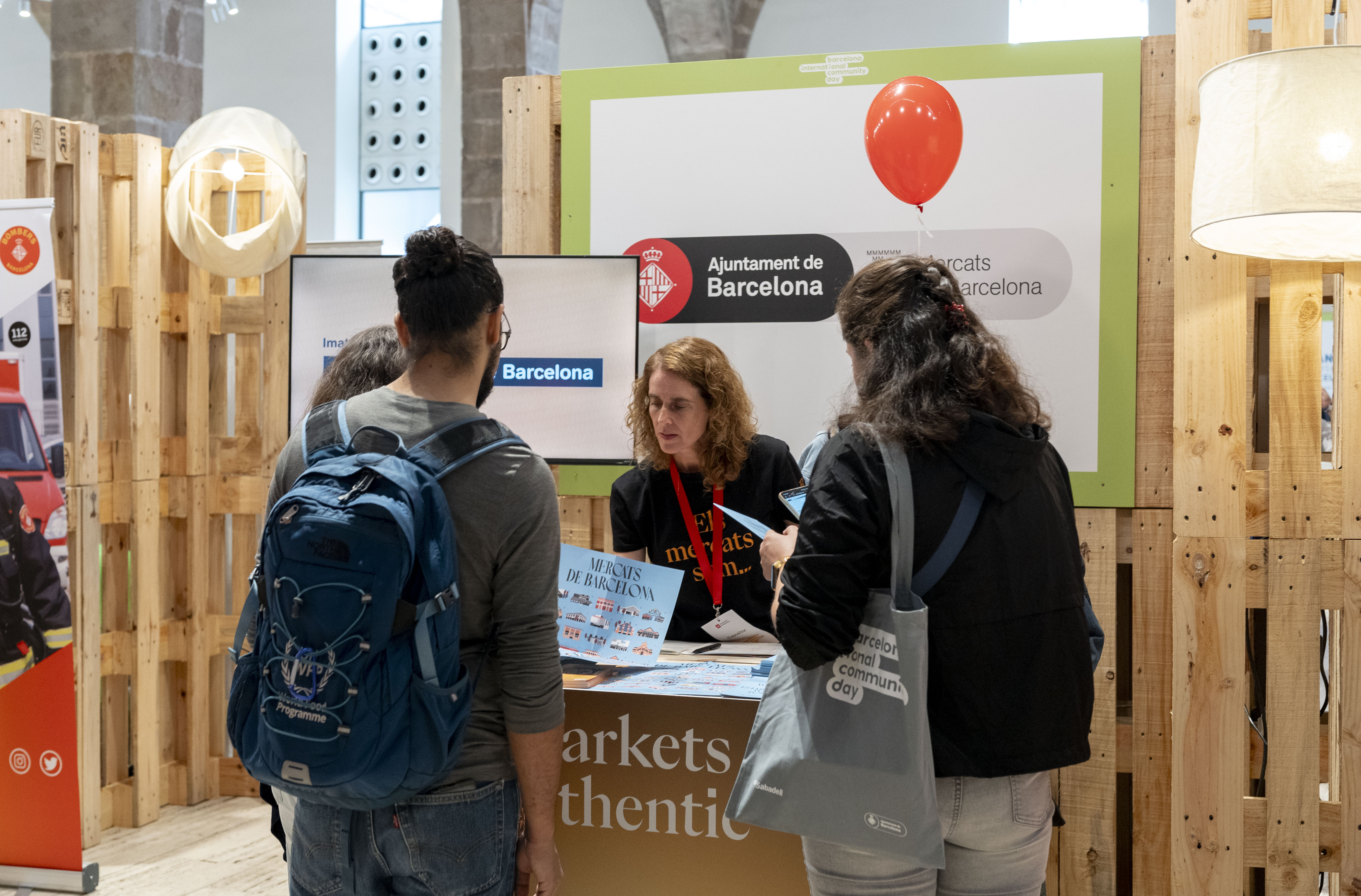 A stall at the Barcelona International Community day