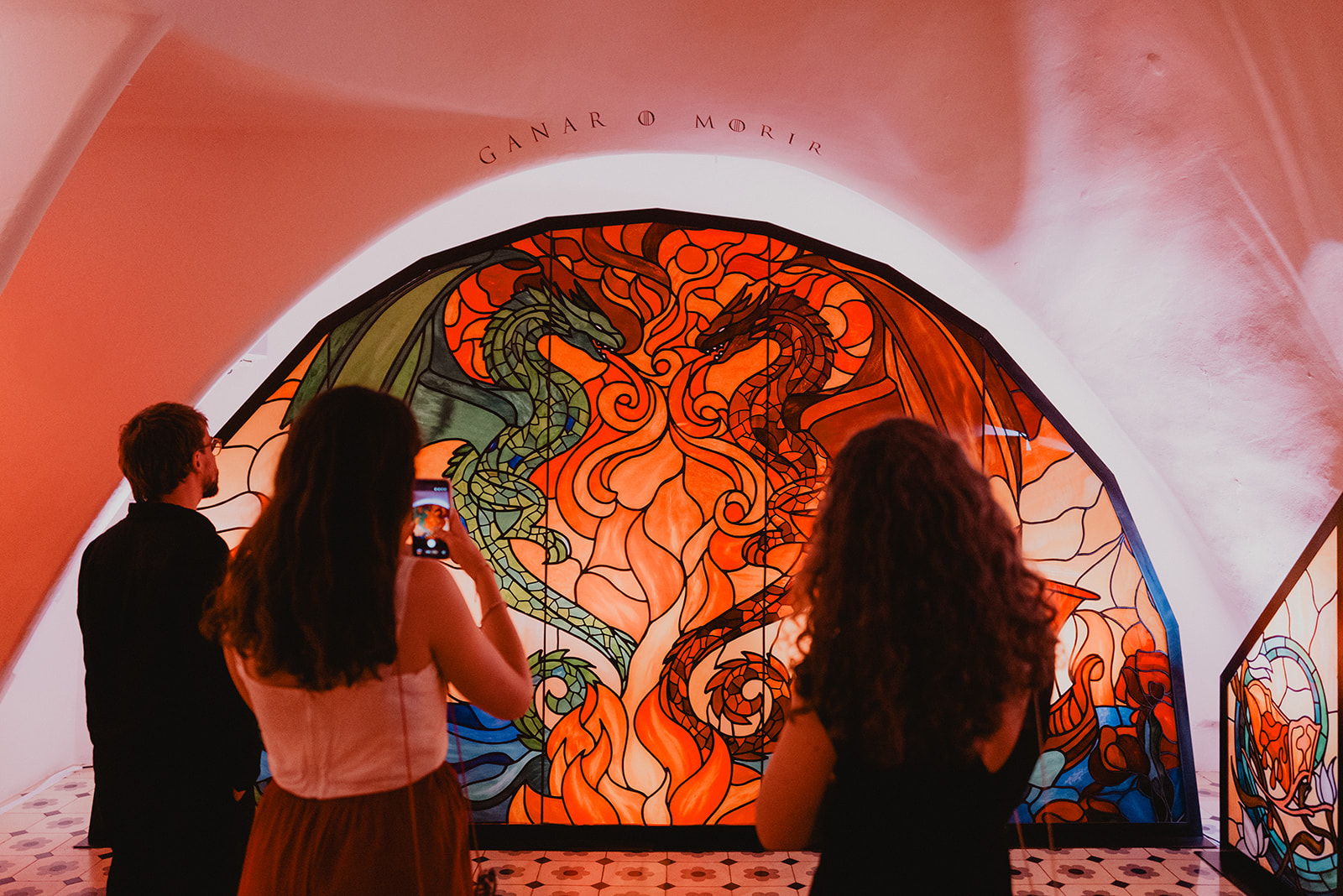 Stained glass windows on in Casa Batlló