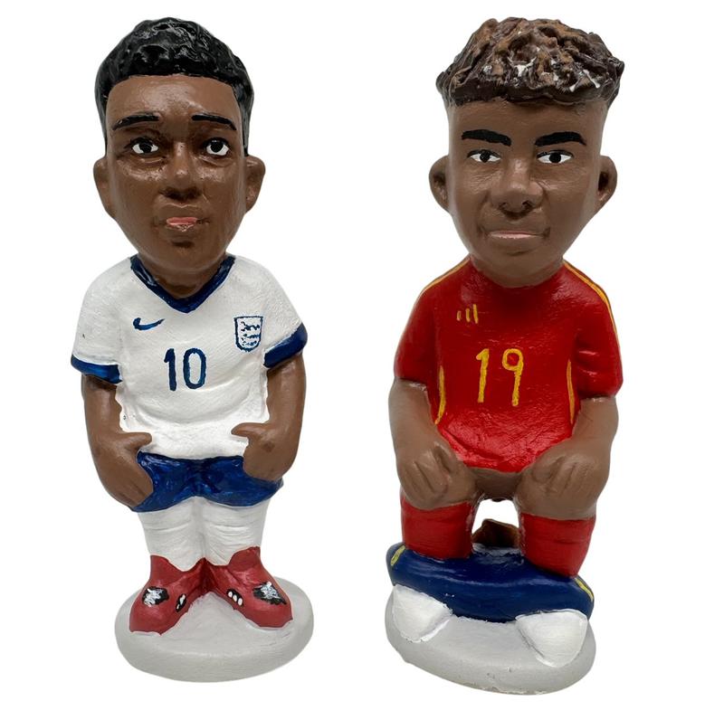 Caganer figures of Jude Bellingham and Lamine Yamal