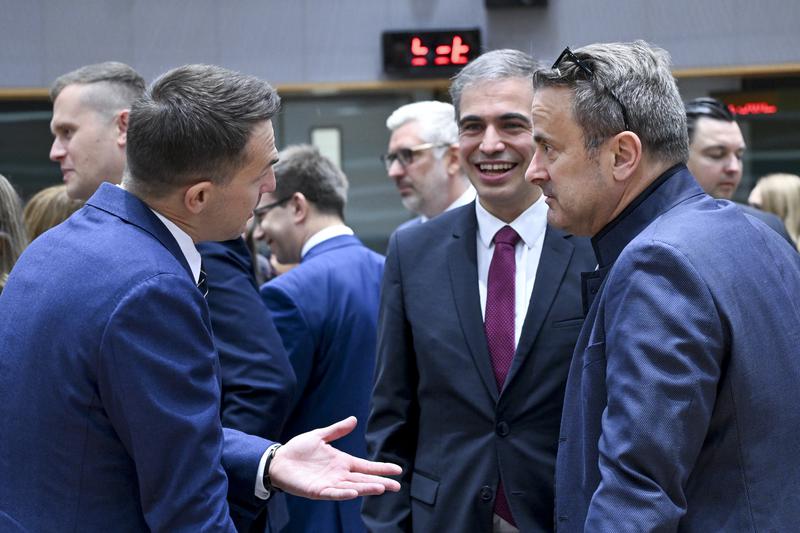 Spain's EU Secretary of State Fernando Sampedro with Poland and Luxembourg’s European Affairs ministers