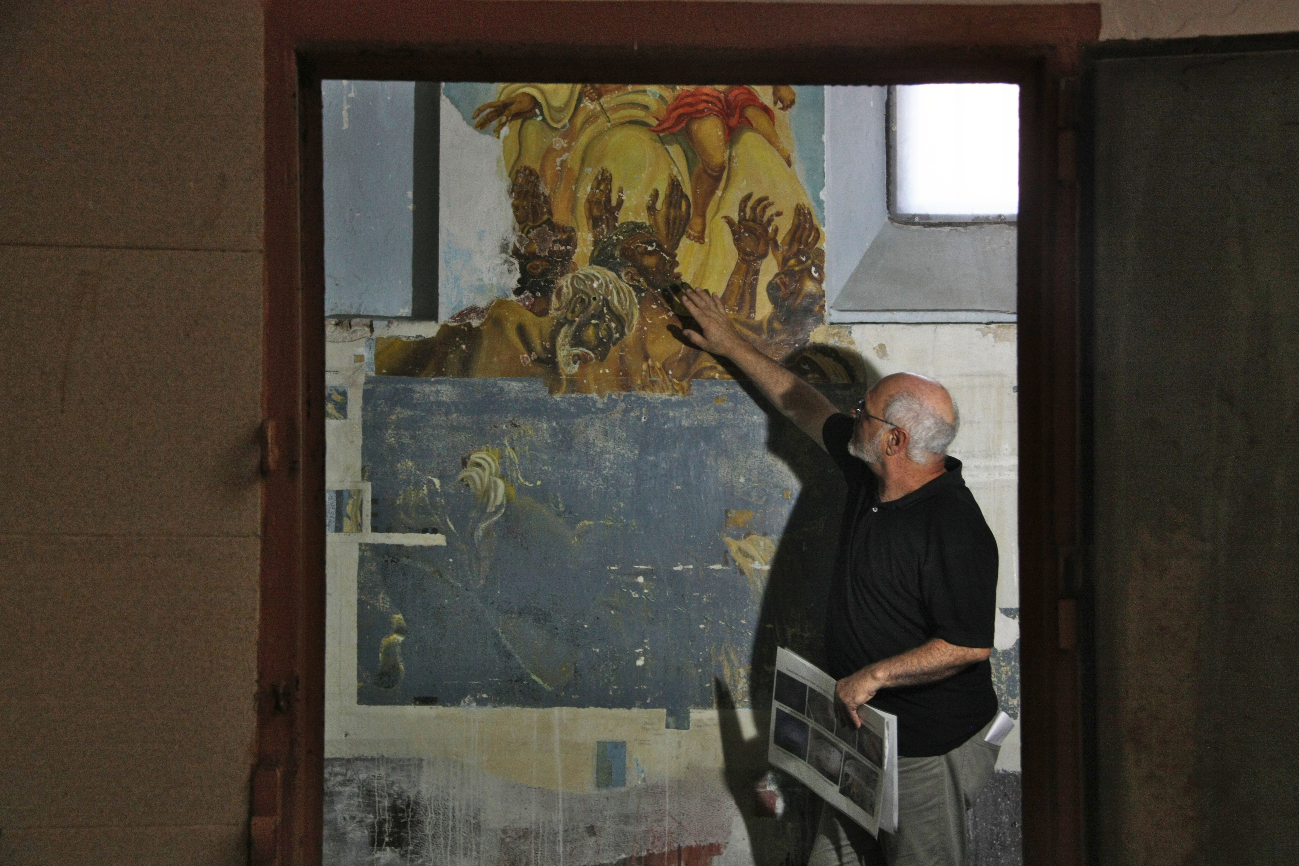 The cell where the murals were uncovered