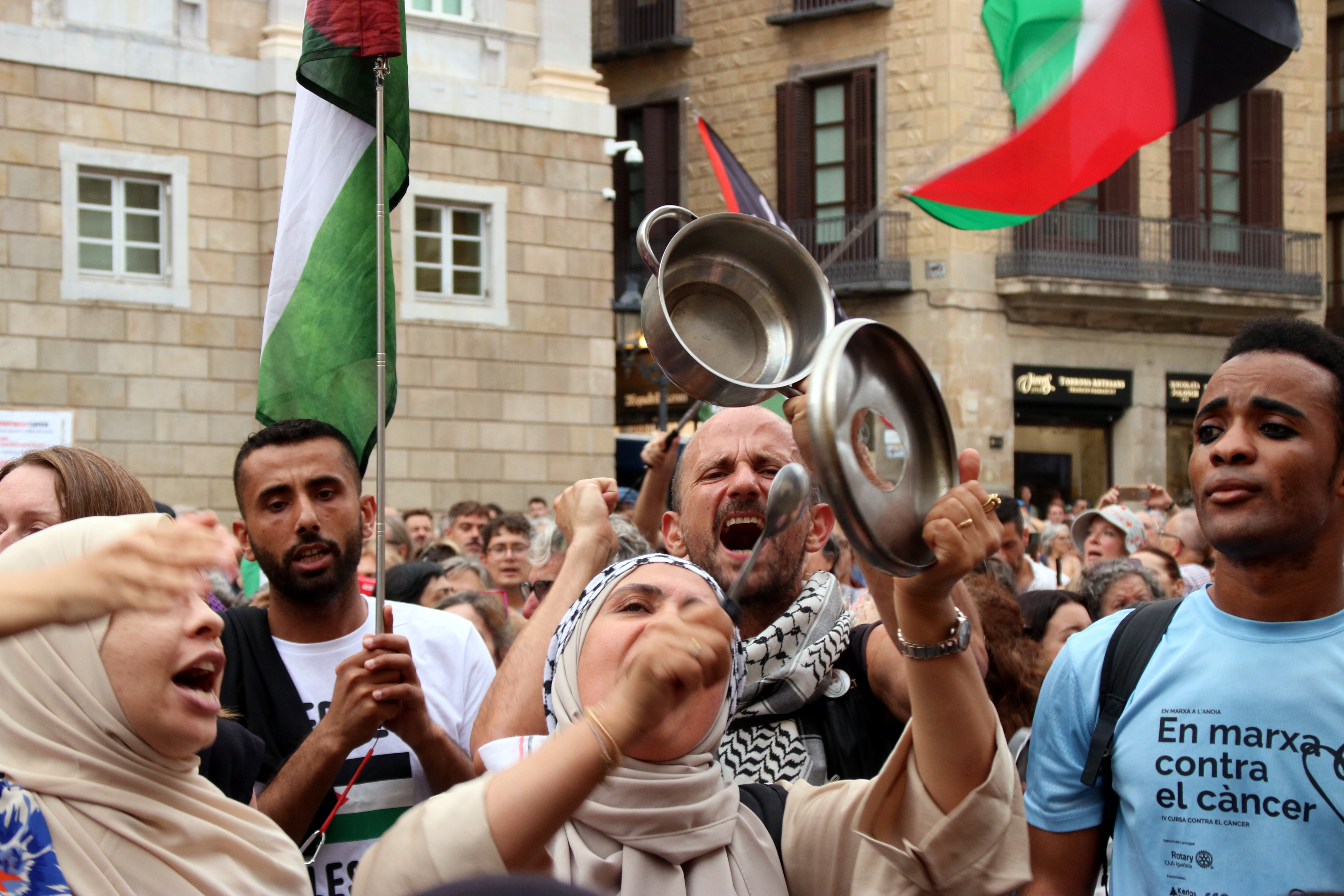 Protest in Barcelona over Israel’s killing of Gaza journalists