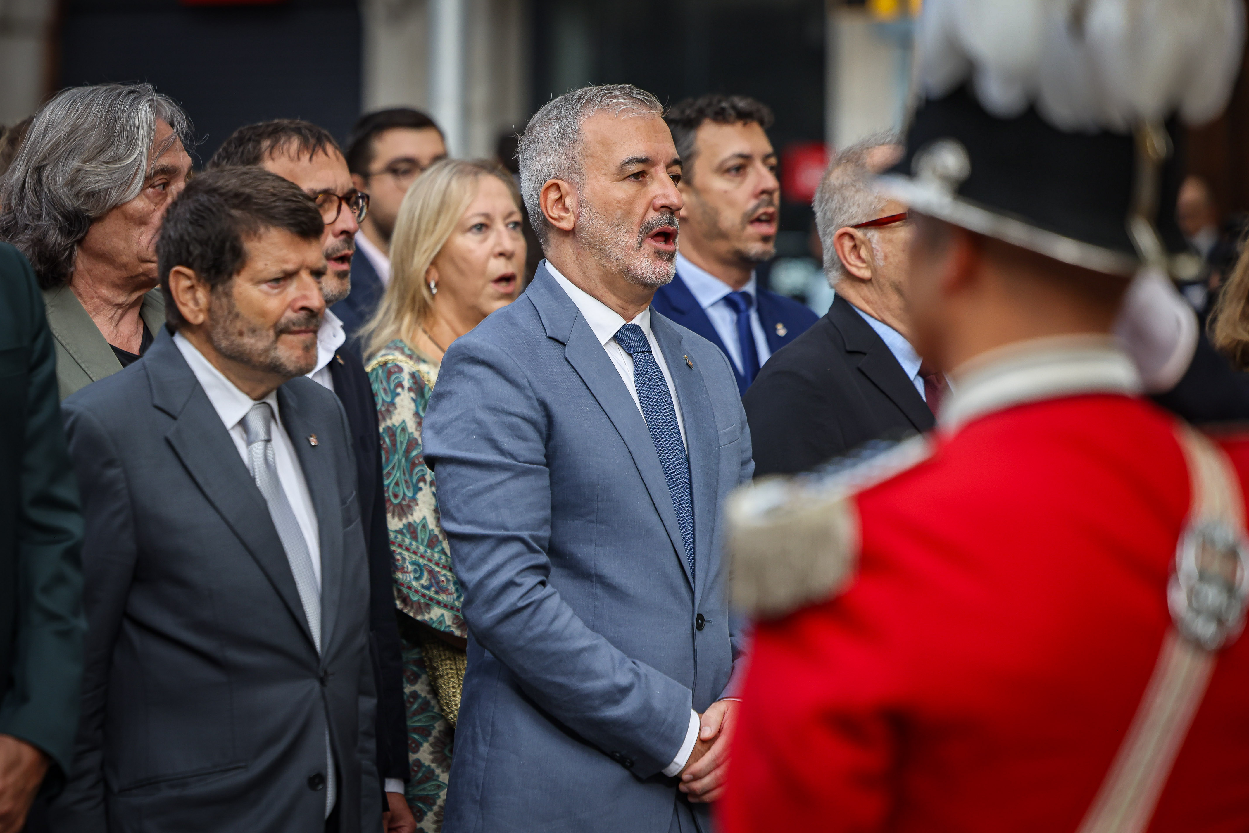 Barcelona mayor Jaume Collboni pays tribute to Rafael Casanova statue on Catalonia's National Day on September 11, 2025