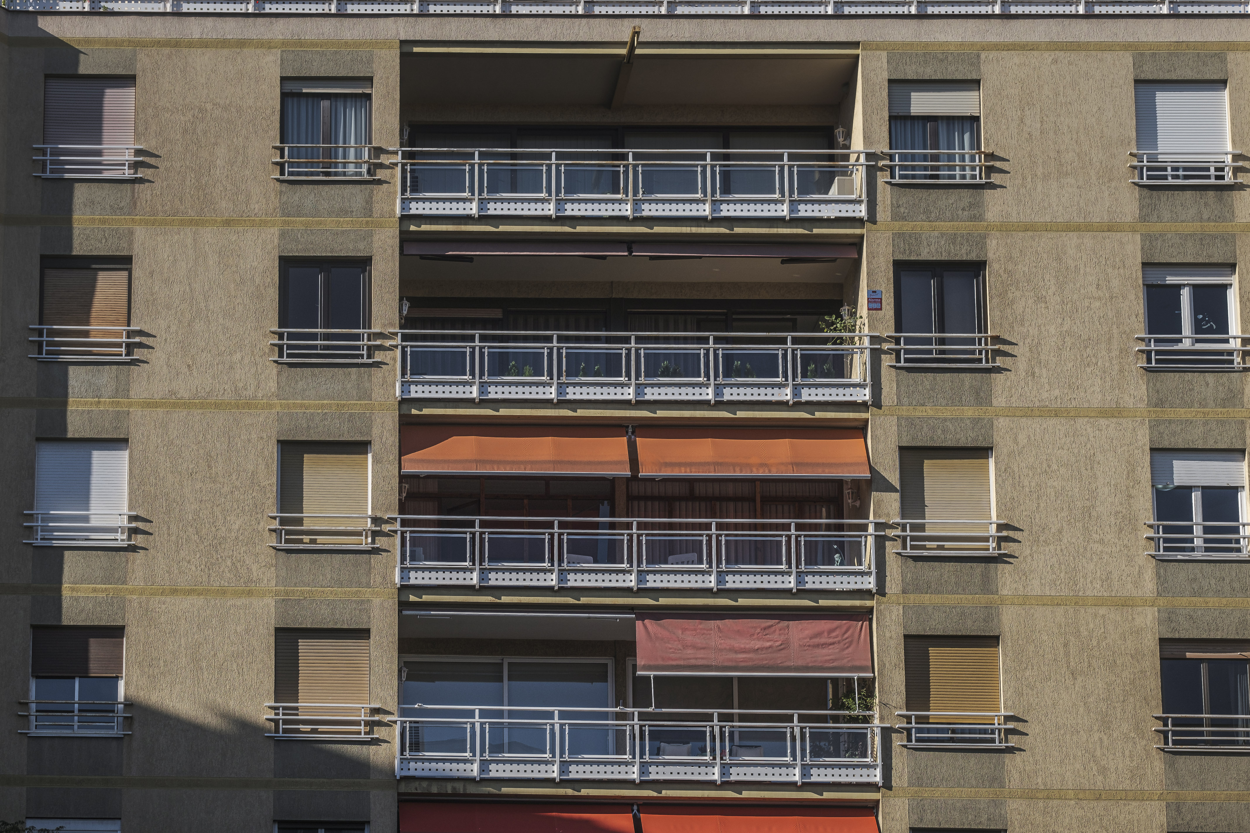 Balconies in Barcelona in an archive picture