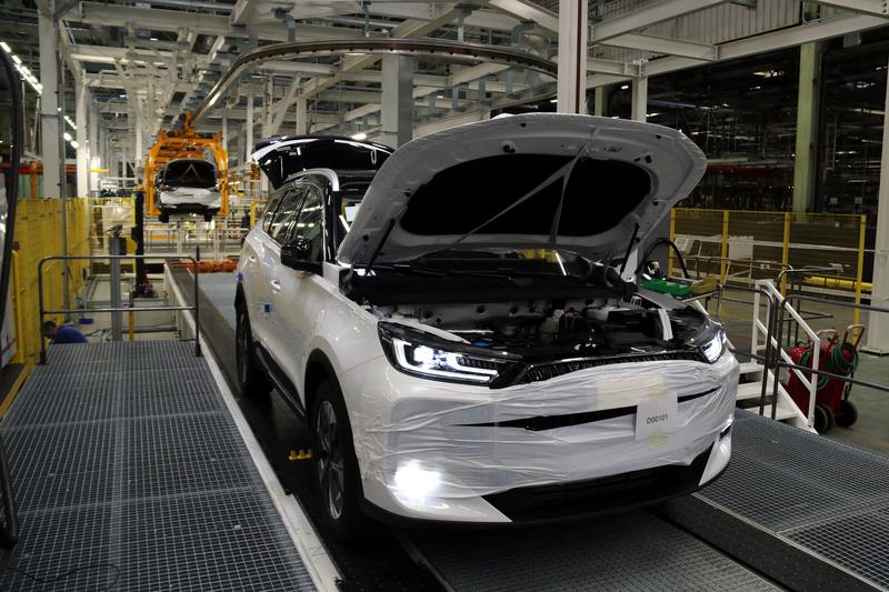 Ebro car assembled at the company's production plant in Barcelona's Zona Franca