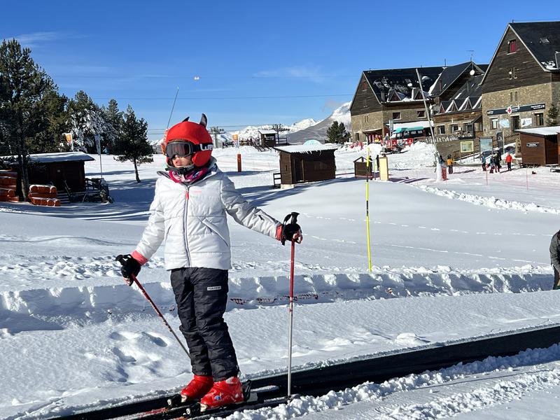 A child skiing in Port Ainé over the December long weekend