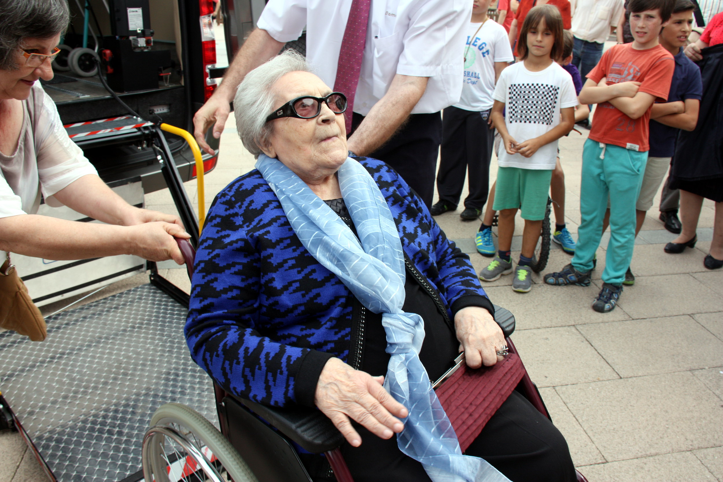 Neus Català, Catalan survivor of the Ravensbrück concentration camp in 2015, during an event in the municipality of Falset